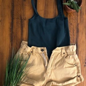 TWFS Tan Paperbag shorts